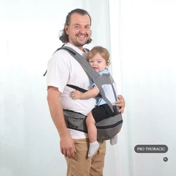Écharpe porte bébé kangourou ergonomique, porte bébé, face avant, facile à ranger, souple et réglable, siège Hipseat 
