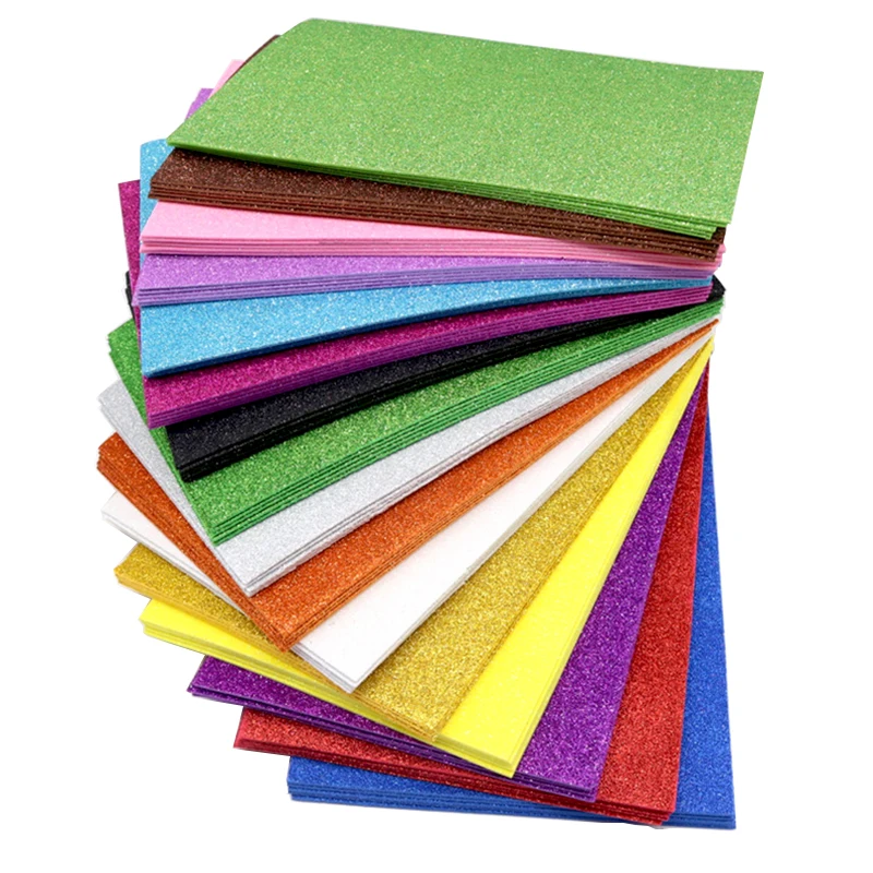 Self Adhesive Sticky Back Craft EVA Glitter Foam Sheet - China