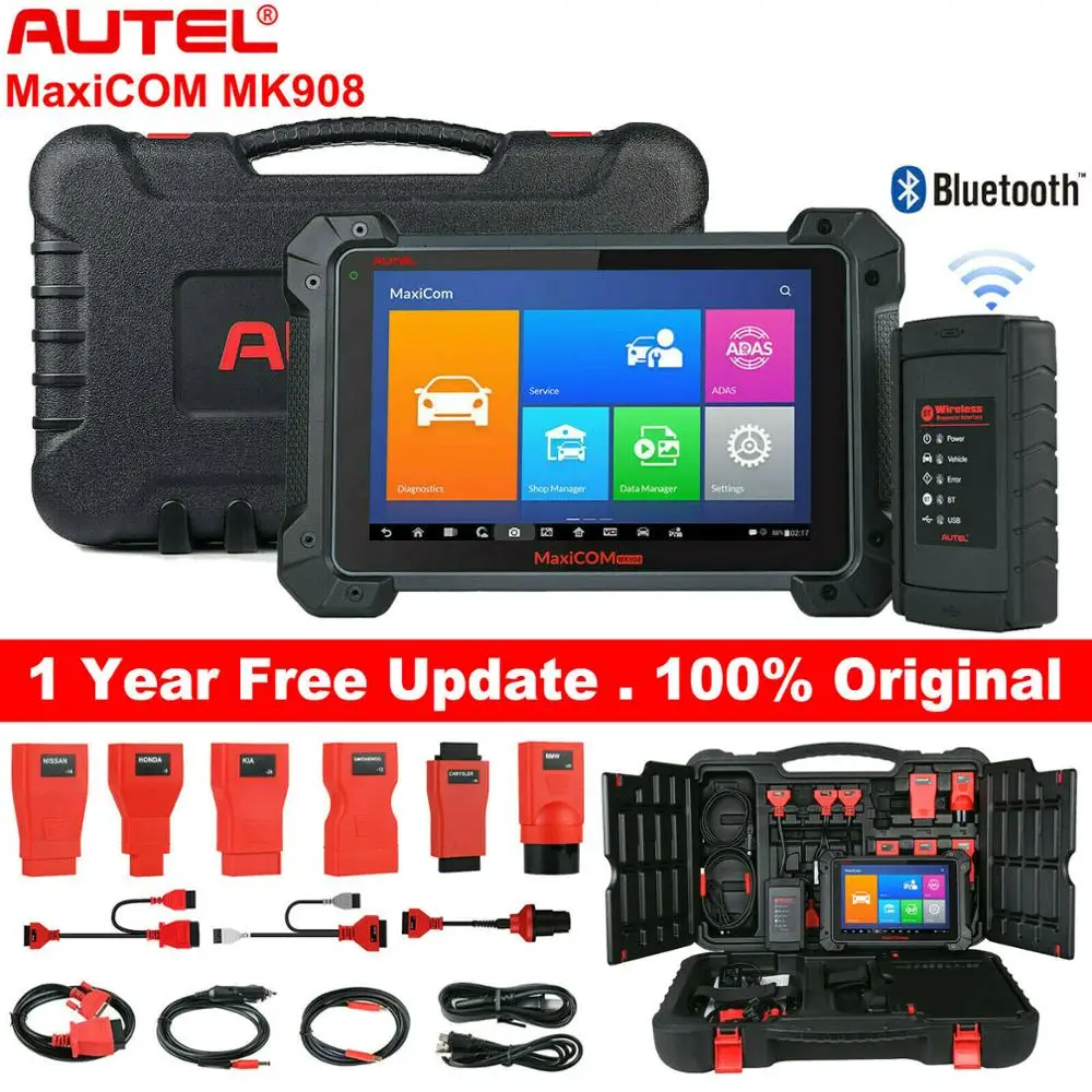AUTEL MaxiCOM MK908 OBD2 Auto Diagnostic ECU Coding OBDII Scanner Programmer with J2534 PK MaxiSys Pro Elite MS908P MK908P | Автомобили и