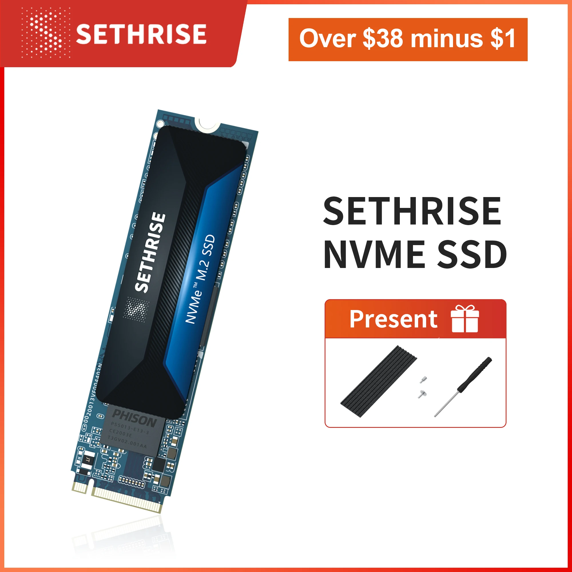 sethrise жесткий диск m2 nvme ssd накопитель ссд для компьютера 256GB/500gb/1T/1тб внутренние