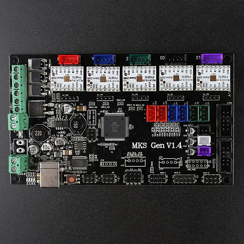 Материнская плата для 3D-принтера MKS GEN V1.4+ TMC2209 Silent Drive, совместимая с Ramps1.4 Eraser