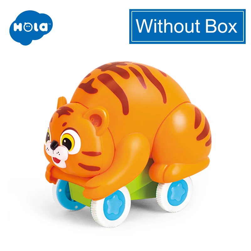 HOLA TOYS 3120 Милая мультяшная игрушка транспортные средства бегущая машина игрушка животное тигр/помилование ветер кукла младенца для детей Подарки - Цвет: WITHOUT BOX