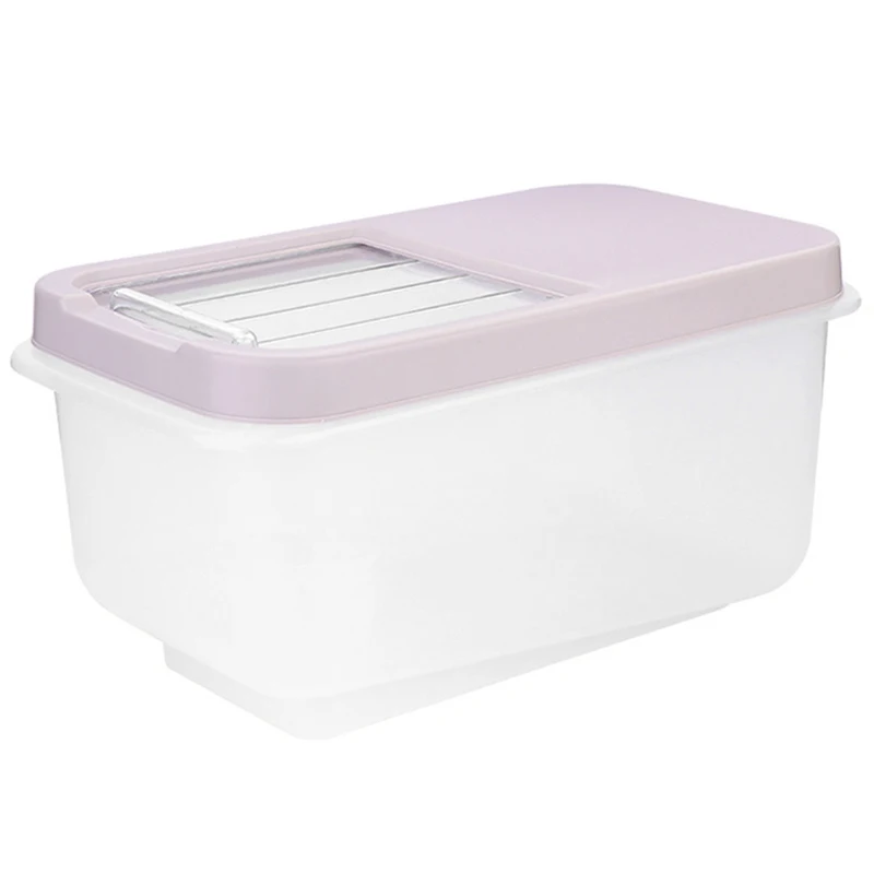 

Plastic Rice Bucket 10Kg Moisture-Proof Kitchen Transparent Rice Cabinet Storage Box Household Cylinder Food Box