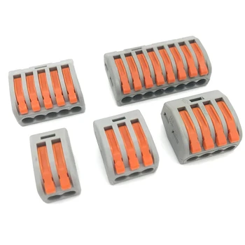

Electrical Cable Wire Connector Push-in Terminal Block Universal Fast Terminal Wiring Cable Connectors For Cable Connection