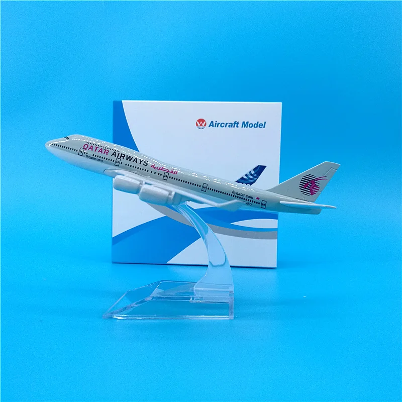 16 см 1:400 Масштаб Самолеты Qatar Airways Boeing B747 модель самолета наборы подарок модели самолета игрушки коллекционные украшения