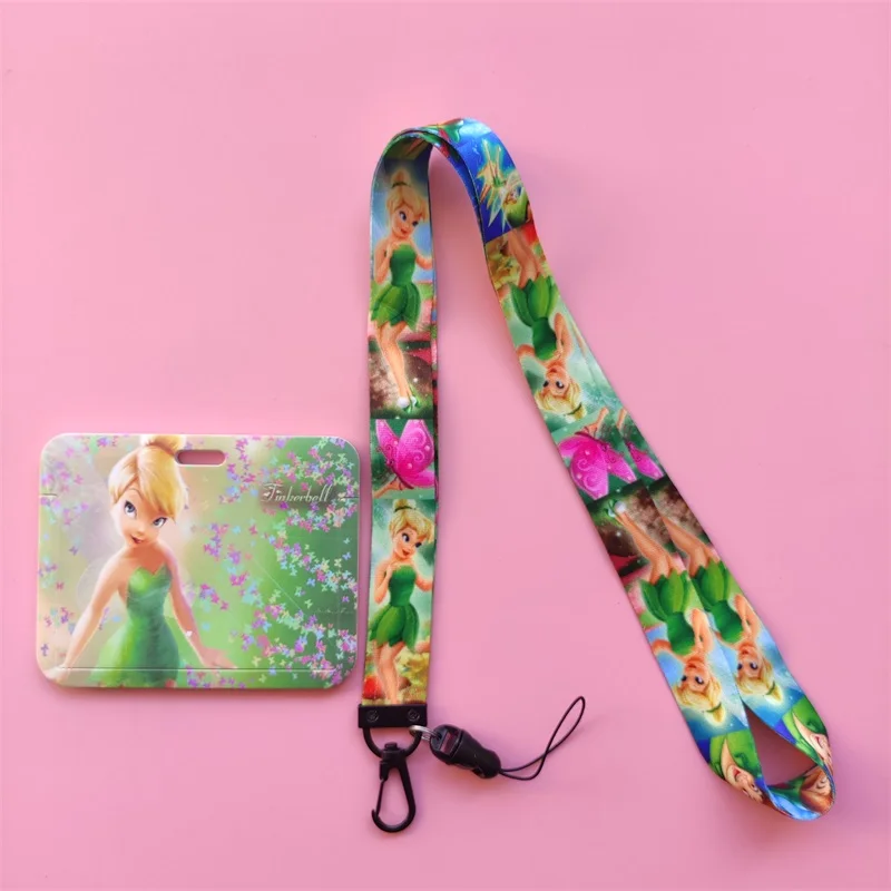 Disney Tinker Bell Girls Card Holder Business Badge Card Case Frame ABS Employee Case Student Lanyard Name Holder wallet card holder credit card holder card holder card wallet id card case business card holder id card holder document card wallet wallet card bag