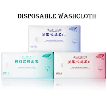 

100 pieces of cotton soft non-woven face towel Disposable Cotton Supple Washcloth Clean Wash Face Towel Travel Tissue