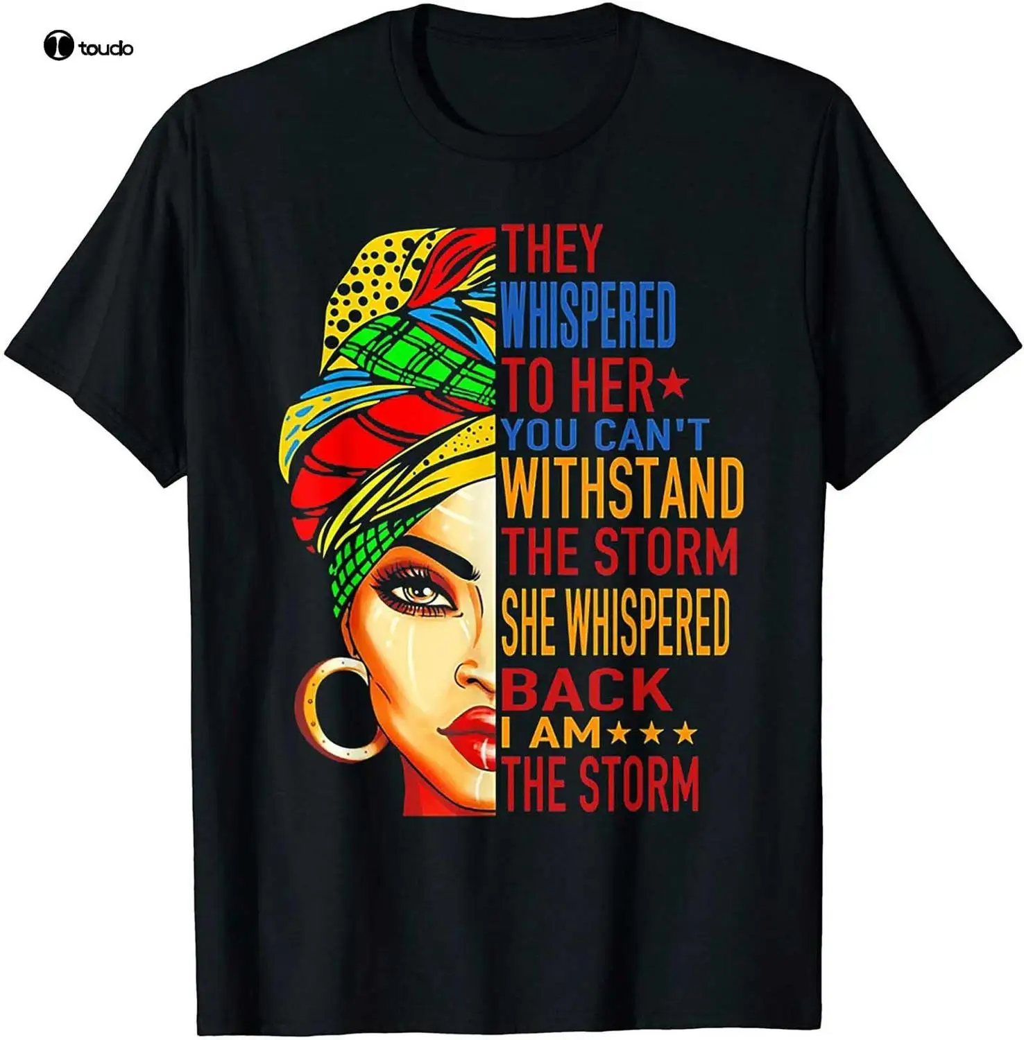 

They Whispered To Her Tshirt Melanin Queen Lover Gift T-Shirt Black Cotton Tee