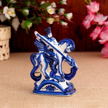 

Figurine "St. George the Victorious", gzhel, porcelain, 12x9 cm 4177740