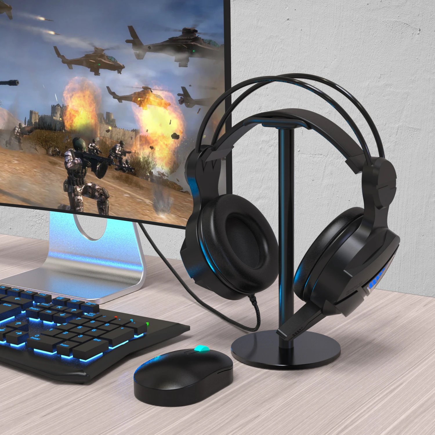 SeenDa Headphone Stand Headset Holder with Non slip Base Aluminum Metal Soft TUP Earphone Holder Gaming Headphone Rack