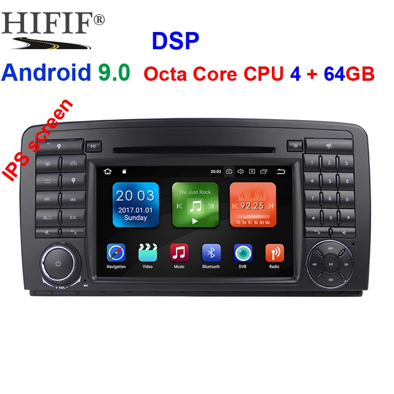 Best IPS Octa Core 2 din Android 9.0 dsp Car DVD player GPS Stereo Radio for Mercedes Benz R Class W251 R280 R300 R320 R350 with wifi