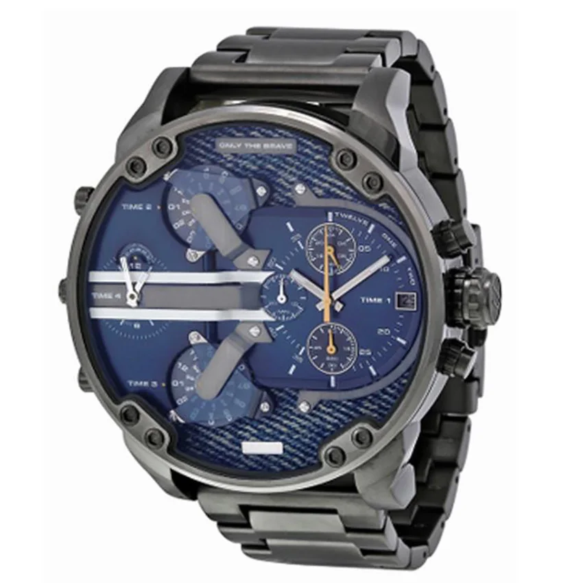 2 Watch Men horloges mannen Fashion zegarki mesk Quartz Wristwatch Leather Strap Waterproof Reverse Watch Anticlockwise Men Watch - Цвет: 2