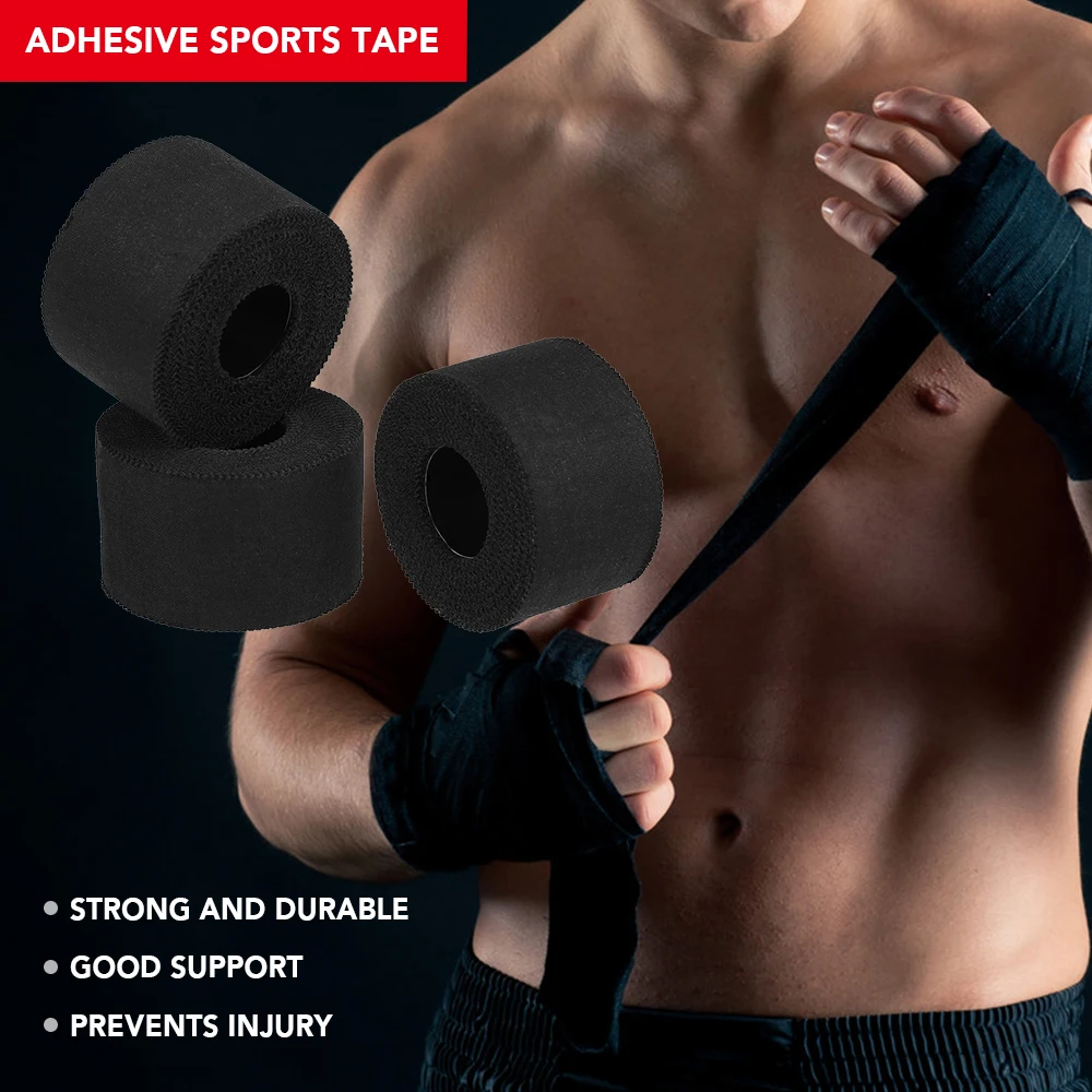 3PCS Personal Sports Protective Tapes Adhesive Sports Injury Wrap Tape Bandage Elastic Bandage for Lacrosse Climbing Boxing