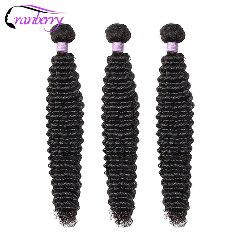 

CRANBERRY Hair 3 Bundles Brazilian Hair Weave Bundles 100g/pc 100% Human Hair Afro Kinky Curly Weave Remy Hair Weft