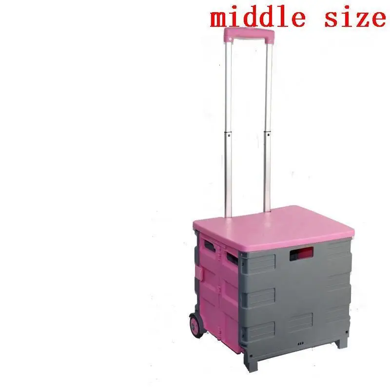 MODEL B Piegevole складной Carro La Compra торговый стол Carrello Cucina колесница де Courses Avec Roulettes Mesa Cocina Кухонная Тележка - Цвет: MODEL B
