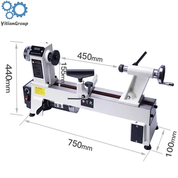 

50W 4-inch chuck Variable speed Mini Wood Lathe Machine Tools Woodworking with Digital Display