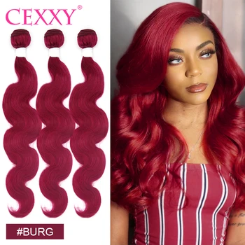 

Cexxy Colored Human Hair Bundles Brazilian Body Wave Human Hair Extension 8-26 Inch Human Hair Weave Bundles Ombre Hair Bundles