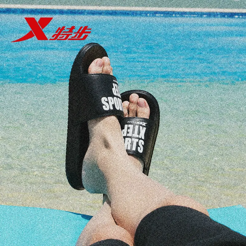 Xtep/унисекс; женские и мужские спортивные шлепанцы; модные удобные легкие дышащие сандалии для женщин и мужчин; сезон лето; коллекция 5881219359070 года