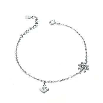 

Original design ship rudder silver bracelet Korean fashion anchor Bracelet new silver jewelry manufacturer