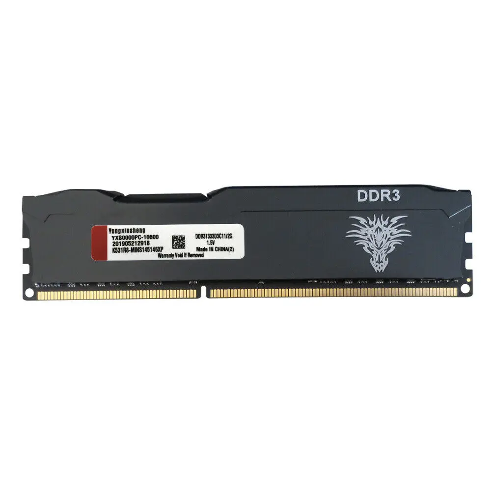 DDR3 2GB PC3 1333MHz 10600 Desktop DIMM Computer Cooling Vest Game Memory RAM memoria