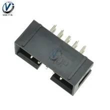 Новинка, 5 шт./лот, 2,54 мм, 2x5 Pin, 10 Pin, прямой штекер, экранированный разъем IDC