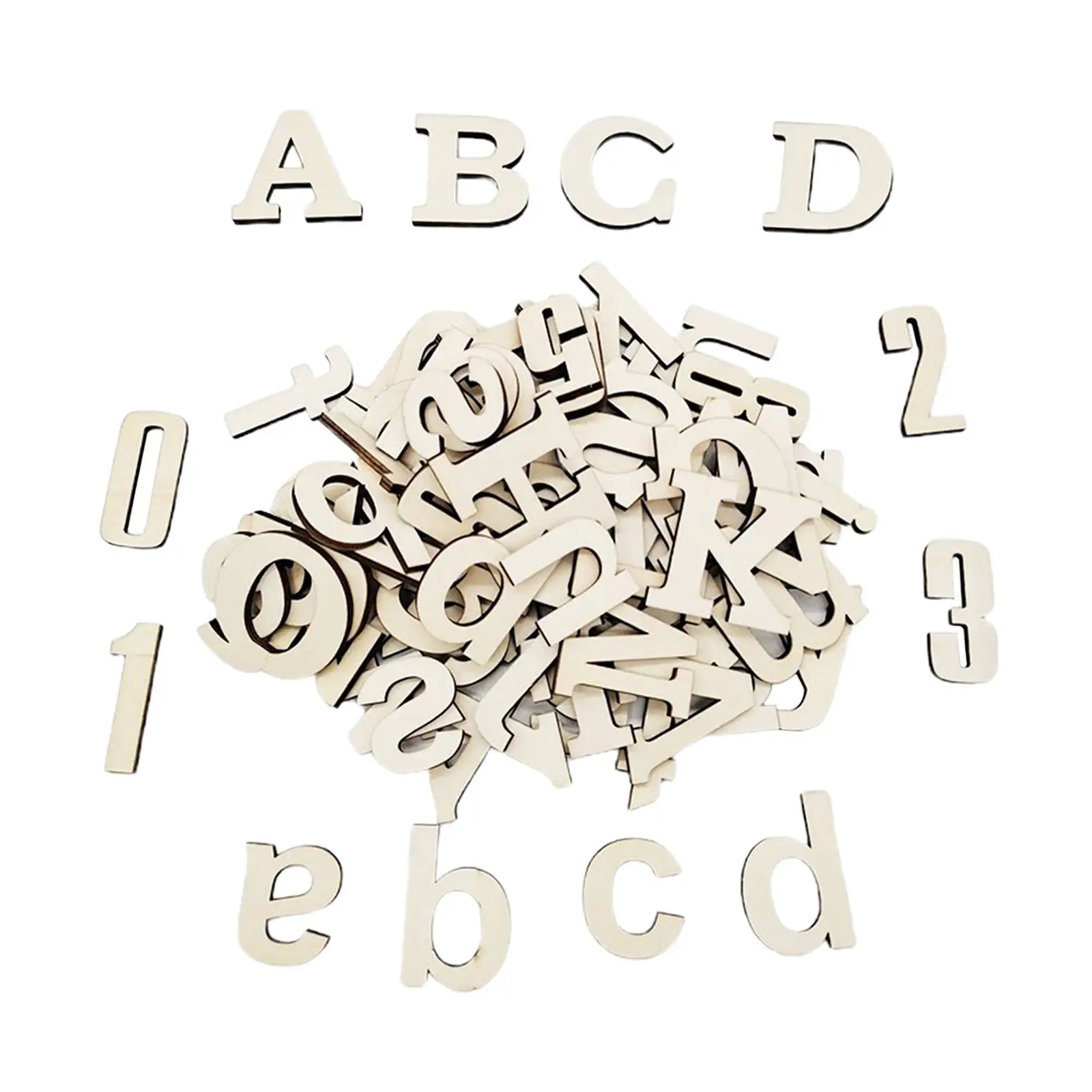 124X Grandi Lettere In Legno Numeri Alfabeto Completo 4Cm Appesi 26 Lettere Arti Per La Decorazione Di Inaugurazione Della Casa Decorazioni Per La Cas