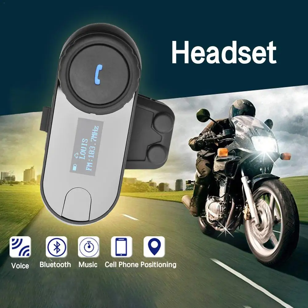 

TCOM-SC Helmet Headset Bluetooth Motorcycle Helmet Intercom Motorbike Helmet Interphone Headset FM Radio LCD Screen