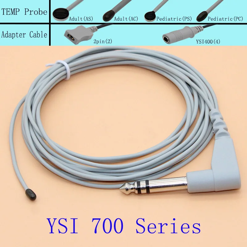 

YSI 700 reusable temperature probe,adult/pediatric skin surface/esophageal/rectal TEMP sensor for Spacelabs/Marqutte/Mindray T8.