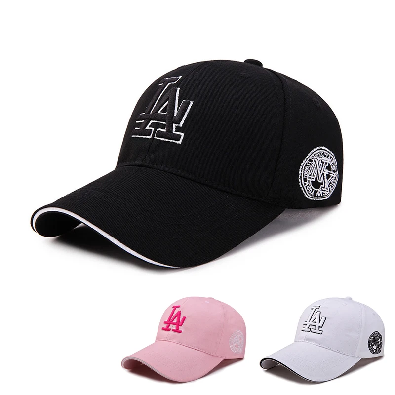 2022 Outdoor Baseball Cap For Women Men LA Letter Embroidery Snapback Hip Hop Hat Adjustable Fishing Sun Hat Unisex Bone Dad Hat mens pink baseball cap