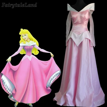 

Aurora Light Pink Dress Adult Women Halloween Costumes Cosplay Sleeping Beauty Outfit Custom Made