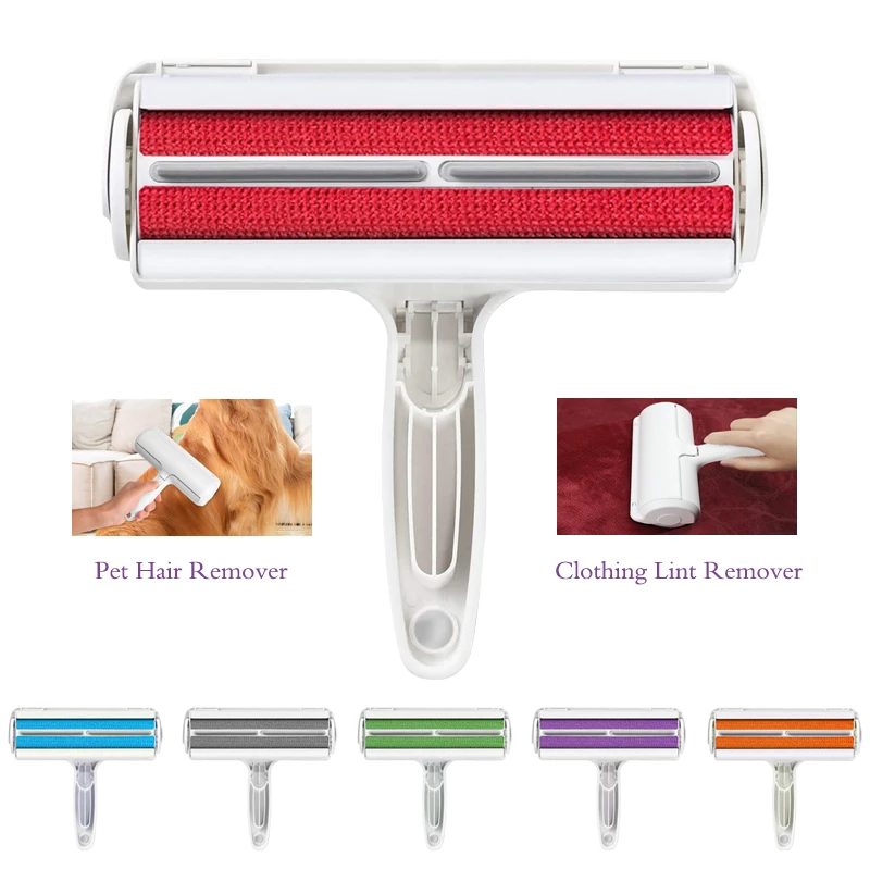 2 Way Pet Hair Remover Roller Dog Cat Fur Roller Furniture Sofa Clothes