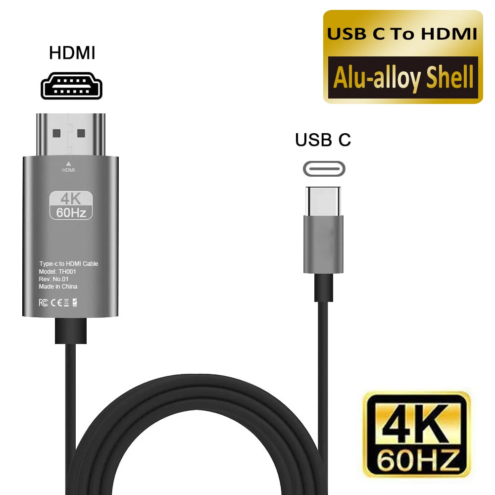 2026 Best USB C 3.1 to HDMI 4K Adapter Cables Type C to HDMI Cable for MacBook S