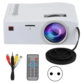

mini projector UC18 Mini LED Projector with AV/HDMI/USB/TF Input 3.5mm Headphone Output 110-240V projector