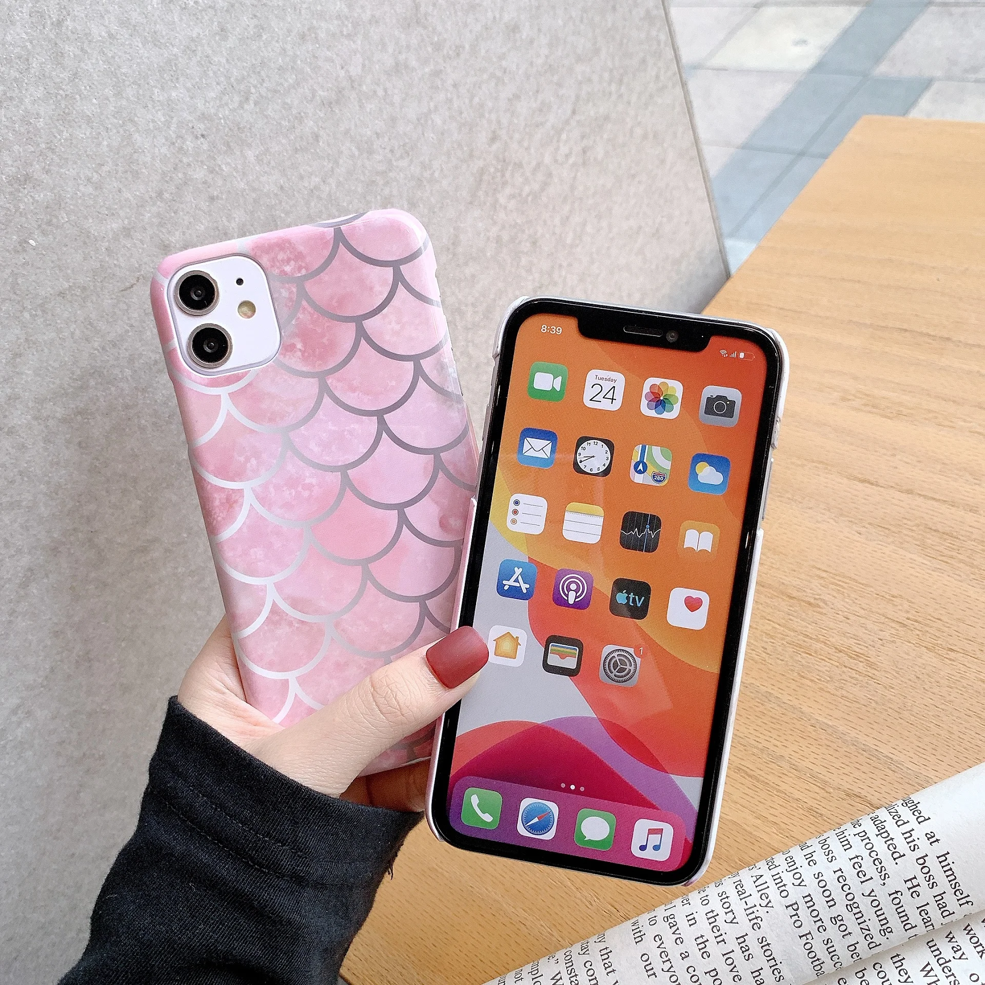Ударопрочный чехол с мраморным узором для телефона iPhone 11 X XR XS Max Жесткий Чехол из