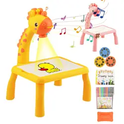 Drawing Projector Table Child Trace And Draw Projector Toy With Music Smart Drawing Board For Kids Educational Early Learning