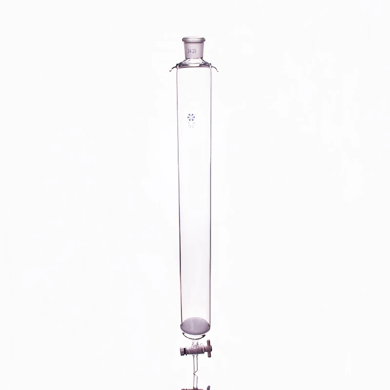 

Sand plate flash column,O.D.60mm,E.L.200mm/250mm/300mm/350mm/400mm/450mm,24/29,Chromatographic analysis column,PTFE valve