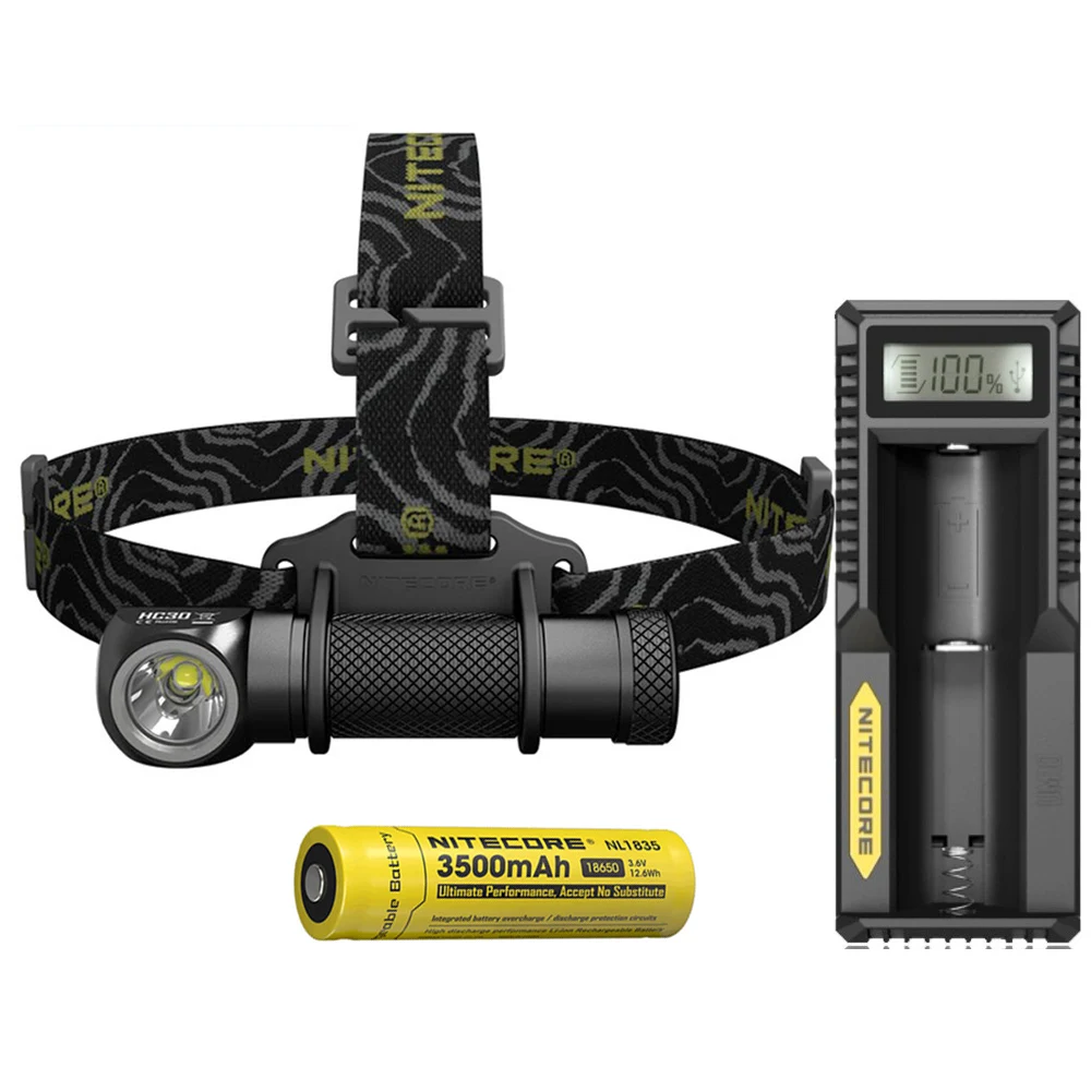 HC30 NL1835 UM10 NITECORE HC30 наружный спортивный налобный фонарь CREE XM-L2 U2 max 1000 люмен дальность луча 162 М головной светильник водонепроницаемый головной светильник - Испускаемый цвет: HC30 NL1835 UM10