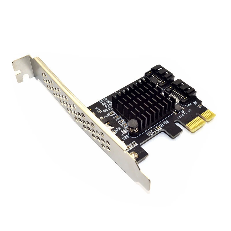 SATA PCI E Adapter 2 Ports 3.0 To PCIe X1 X16 Expansion Card 3 III PCI-E Express Converter Up 6.0 Gbps | Компьютеры и офис