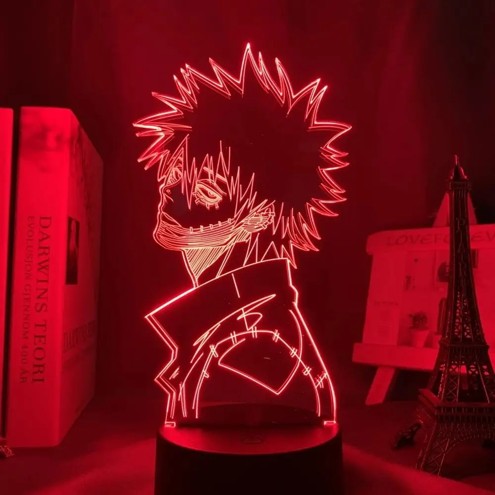 

Acrylic Anime My Hero Academia Dabi 3D Lamp Led Light for Bedroom Decor Cool Manga Gift for Him Rgb Colorful Night Light