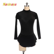 Платье для фигурного катания Nasinaya, индивидуальные юбки для конькобежцев, юбки для конькобежцев для девочек, женщин, детей, выступлений, невидимая молния