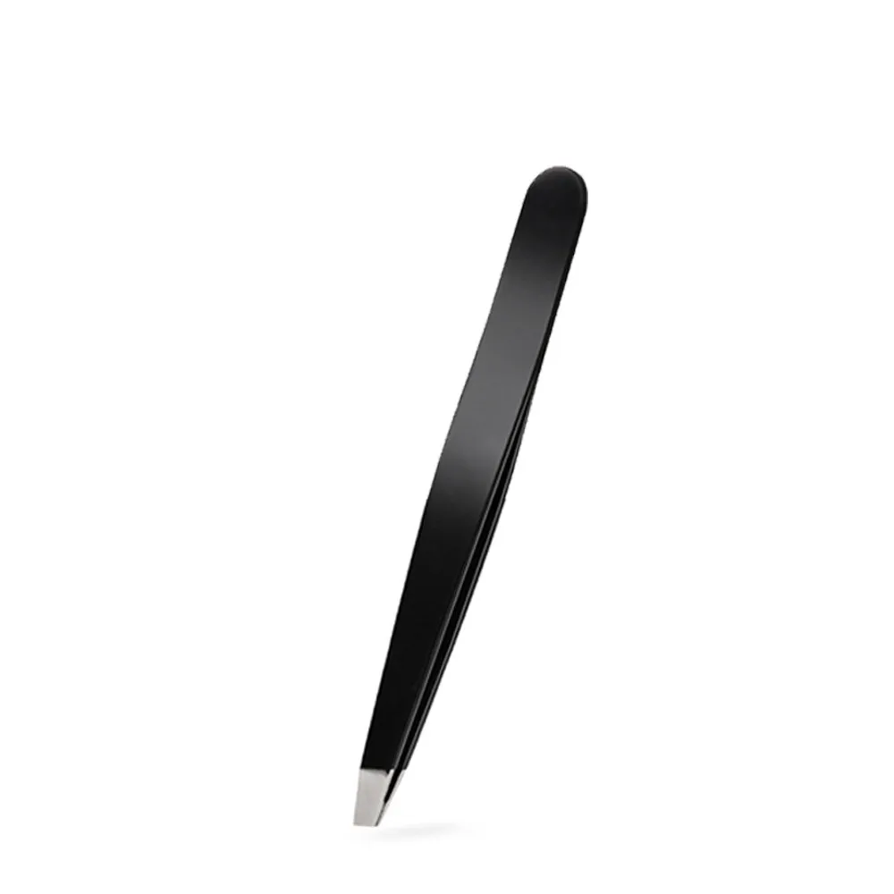 black 1pcs Профессиональный наконечник для бровей из нержавеющей стали,, пинцет для удаления волос - Цвет: black 1pcs