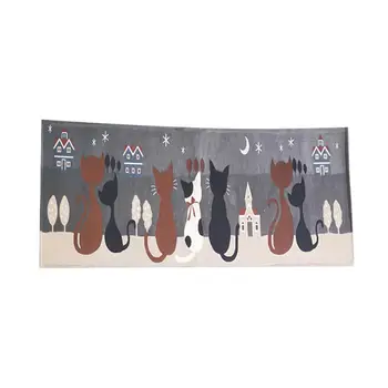 

Cartoon Cat Door Mat Anti-Slip Floor Mat Water Absorbent Cat Pattern Gate Pad Jacquard Woven Floor Mat