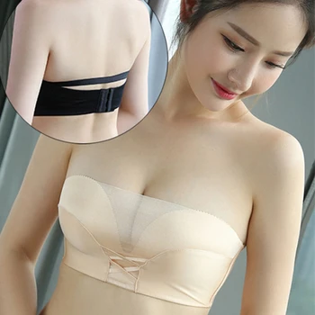 

Elovegirl Sexy Women Strapless Invisible Bra Push Up High Quality Strapless Bras 3/4Cup Seamless Fashion Girls Bra Top Underwear