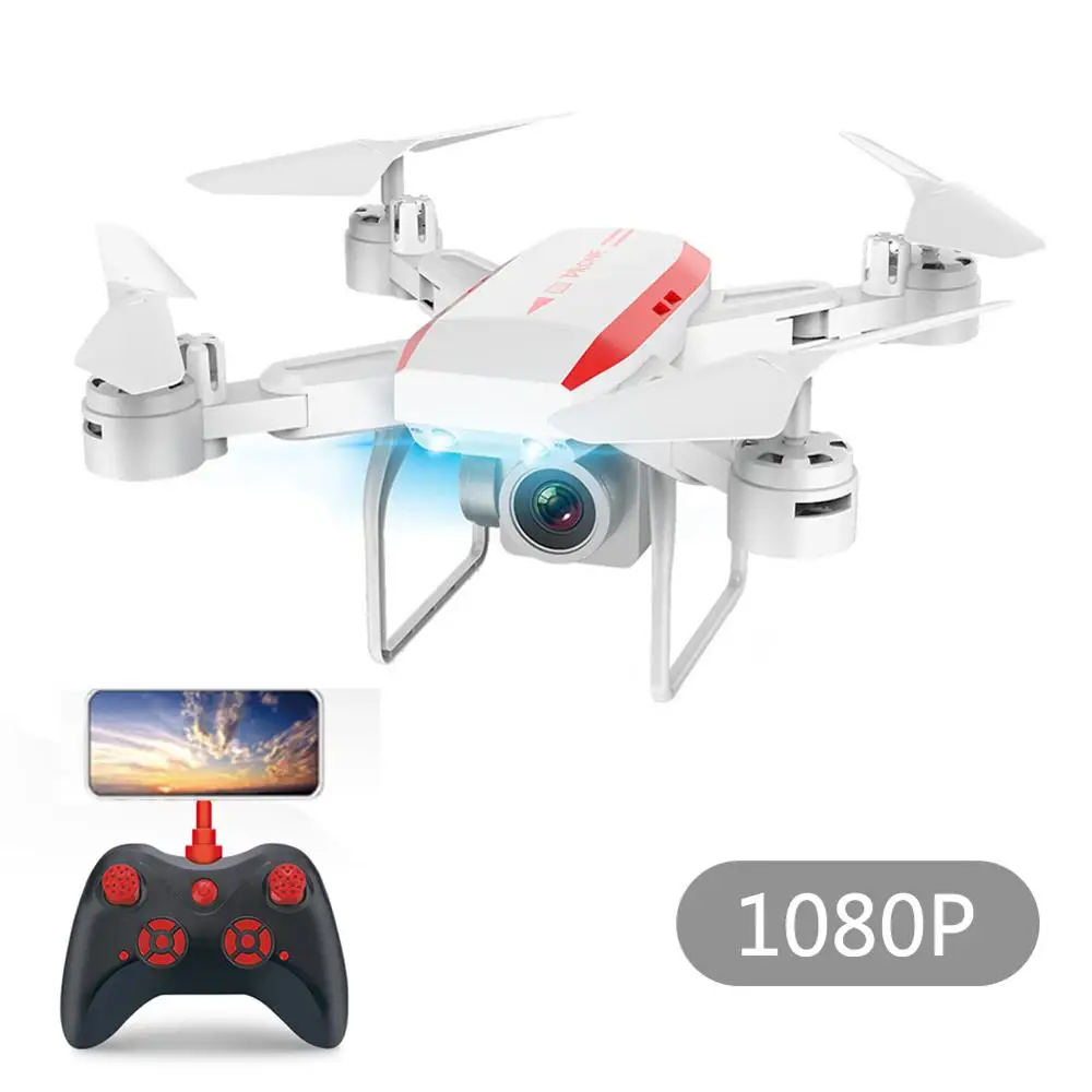 Professional 4K Photography Drone HD 1080P Four-axis Aircraft 20 Minutes Flight Air Pressure Hover a Key Take-off Rc Quadcopter - Цвет: 1080P White