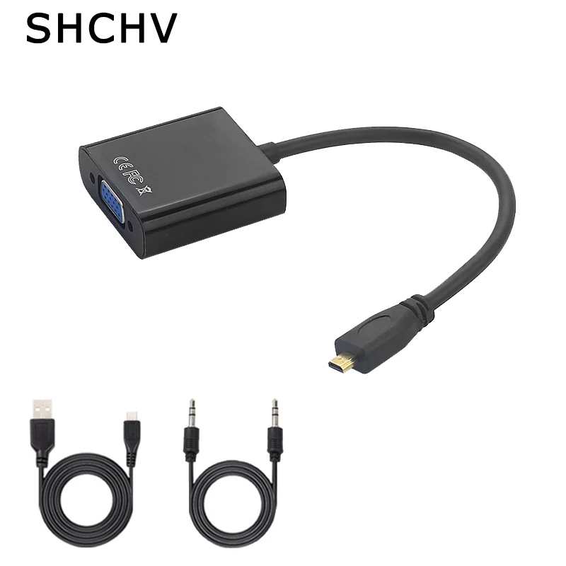 Преобразователь Micro HDMI в VGA переходник для кабеля Папа мама 3 5 мм аудиоразъем и