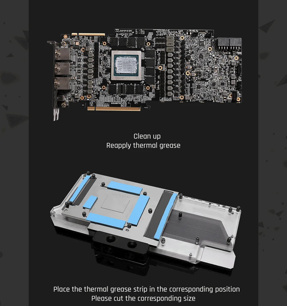 Barrowch FB-GIX2080T-PA цифровой термометр GPU блоки 5 в 3 Pin алюминиевый сплав панель, для Gigabyte RTX2080Ti/2080/2070 Aorus