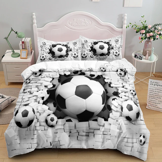 Mislukking Zuidelijk Gelach Voetbal Beddengoed Set 3D Voetbal Gedrukt Jongens Dekbedovertrek 135 Enkele  Nordic Kind Quilt Bed Cover Set Queen King Size spreien|Beddengoed sets| -  AliExpress