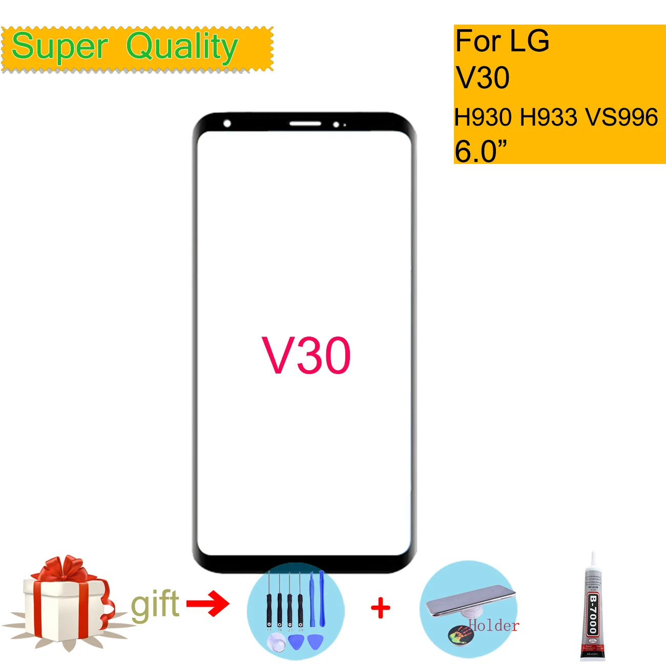 Для LG V30 H930 H930DS H931 H932 H933 VS996 LS998U сенсорный экран передняя стеклянная панель