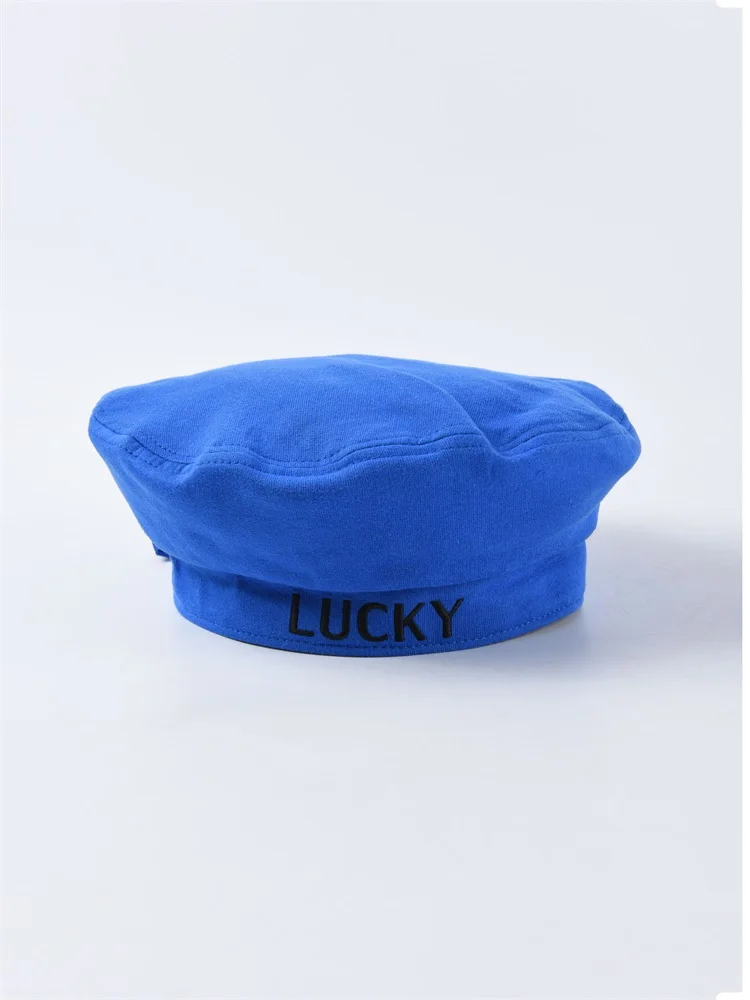 Женские осенние береты с надписью Lucky вышивка шапки-береты Bonia Femininos