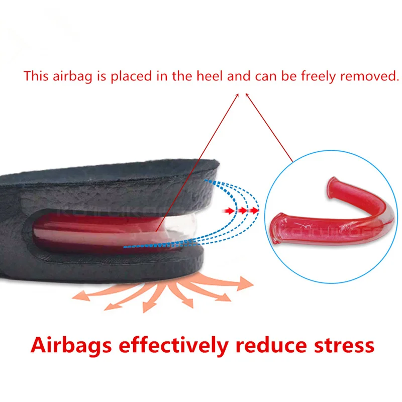  3-9cm Height Increase Insole Cushion Height Lift Adjustable Cut Shoe Heel Insert Taller Women Men U